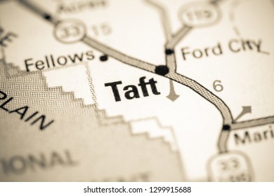 Taft California Usa On Map Stock Photo 1299915688 | Shutterstock