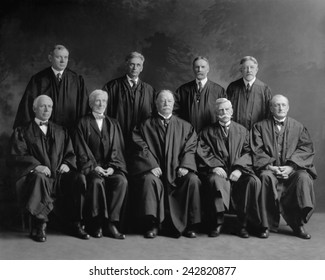 Taft Court. United States Supreme Court Group Portrait. Center Front Is Chief Justice William Howard Taft. Ca. 1925.