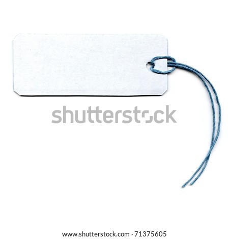 Tag or address label with string