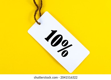tag with an inscription 10% discount