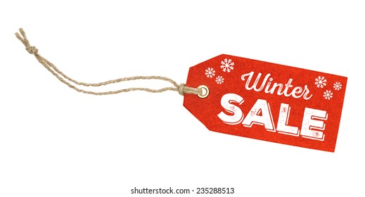  Tag On A White Background With The Text Winter Sale