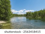 Taggart Lake, in Grand Teton National Park, Wyoming, USA