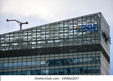 TAGUIG, PH - JULY 13: Philippine Stock Exchange Tower Facade On July 13, 2019 In Bonifacio Global City, Taguig, Philippines.