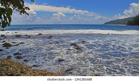 Tahiti, French Polynesia - February 14th 2019.
Beach Next To Arahoho Blowhole In Tahiti