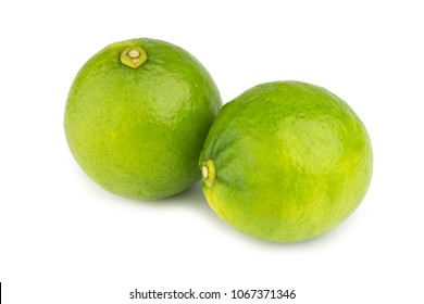 Tahiti Lime Isolated On White Background.