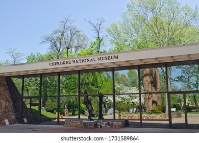 Tahlequah, Oklahoma / USA - April 21, 2019:  The Cherokee National Museum Lies On The Grounds Of The Cherokee Heritage Center, Where The Tribe's History, Culture And Arts Are Preserved And Celebrated.