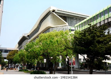 Taichung, Taiwan-3／29／2021: City Hall Station On The Taichung MRT Green Line.