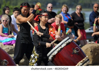 Taiko Drummers At Calgary Japanese Festival 2016