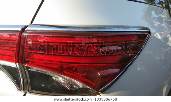 Tail light of\
a new car, Luxury car tail\
lights.