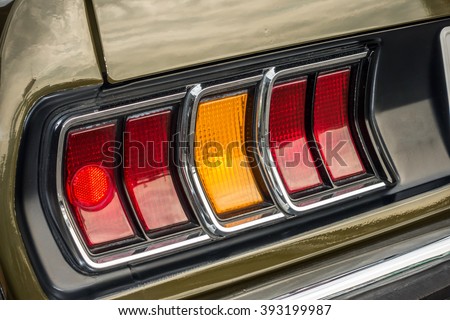 Tail light of the old car