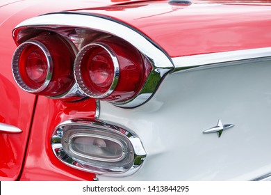 Tail Lights On Old Vintage Car