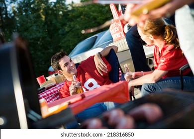 Tailgate: Friends Hanging Out Before Football Game