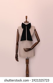 Tailor Fashion Dummy With A Black Velvet Bow