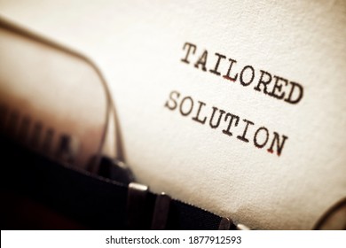 Tailored Solution Phrase Written With A Typewriter.