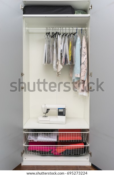 Tailors Wardrobe Has Sewing Machine Paper Stock Photo Edit Now