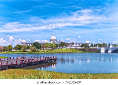 Tainan, Taiwan :Art Museum Landscape And Buildings