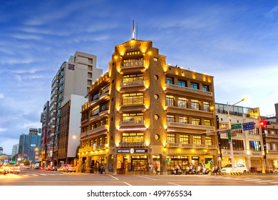 Tainan, Taiwan - August 20: Night Scene Of Hayashi Department Store In Tainan.