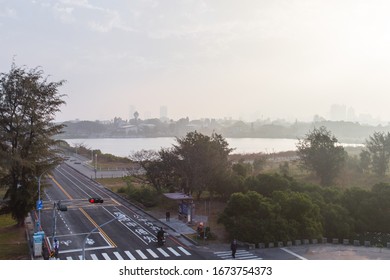 TAINAN, TAIWAN, FEBRUARY 12, 2019: Morning View Of Anping District