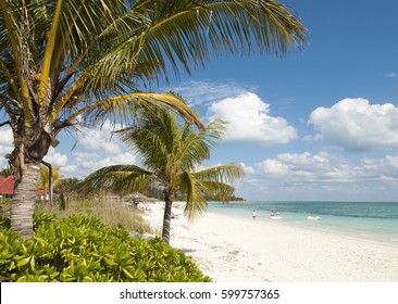 Taino Beach In Freeport Town On Grand Bahama Island.