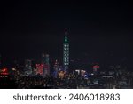 Taipei 101 Tower Dominating the Night Skyline