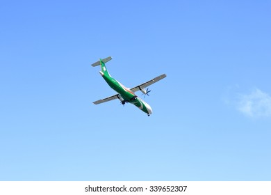 Taipei City, Taiwan - Nov. 15, 2015 : Airplane On Sky, UNI AIR, B-17007.