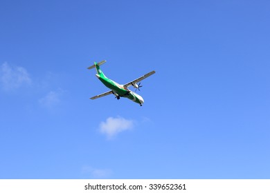 Taipei City, Taiwan - Nov. 15, 2015 : Airplane On Sky, UNI AIR, B-17001.