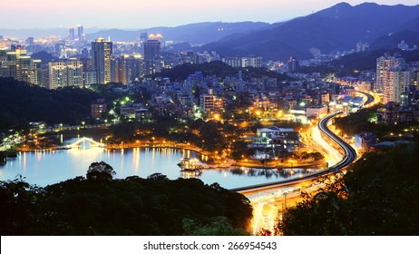 Taipei Cityscape In Neihu District, Taiwan