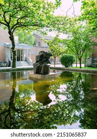 Taipei, JUL 1 2014 - Sunny View Of The Ju Ming Art Sculpture Of NTU Campus