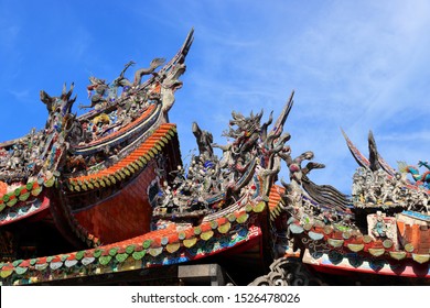 Taipei Longshan Temple In Taiwan. Chinese Folk Religion Landmark.