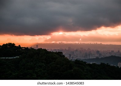 Taipei Skyline As Seen From Maokong.