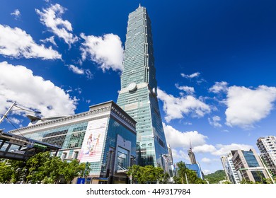 TAIPEI, TAIWAN - Taipei 101 Skyscraper July 6, 2016 in Taipei, TAIWAN.