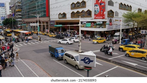 Taipei, Taiwan 20 March 2022: Zhongshan District In Taipei City