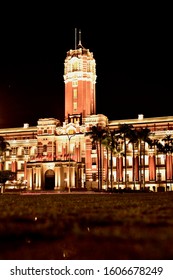 Taipei, Taiwan, 5th Januar 2020: Taiwan Presidential Palace By Night