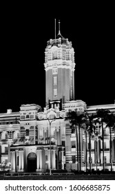 Taipei, Taiwan, 5th Januar 2020: Taiwan Presidential Palace By Night