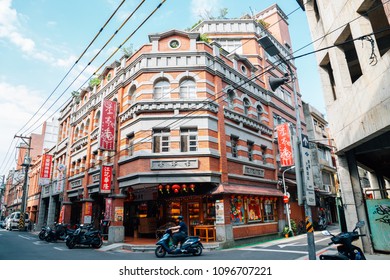 Taipei, Taiwan - April 25, 2018 : Dihua Street, Taiwan old traditional store district