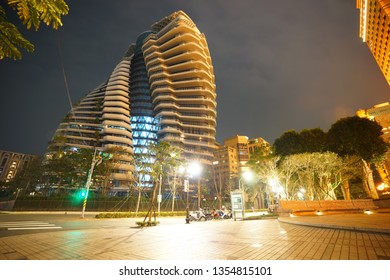 Taipei, Taiwan - Feb. 03, 2019: Tao Zhu Yin Yuan. It Is A Famous Eco-friendly Structures Nearby Taipei 101 And Designed By French Architect Vincent Callebaut.