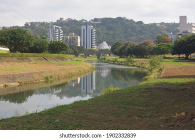 Taipei, Taiwan, January 25th 2021: Shuangxi Riverside Park Located In Shilin District.