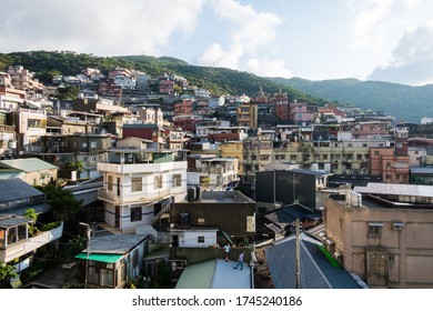 Taipei, Taiwan - Top View Of Jiufen Old Street In New Taipei City, Taiwan.  On Oct 5, 2019