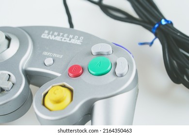 Taipei, Taiwan-May 10 2022:Nintendo GameCube Controller Isolated On White Background 