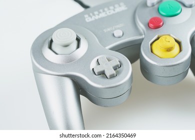 Taipei, Taiwan-May 10 2022:Nintendo GameCube Controller Isolated On White Background 