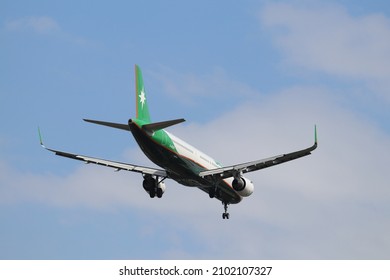 Taipei,Taiwan-10 31 2021:Plane Of Uni Air In The Sky