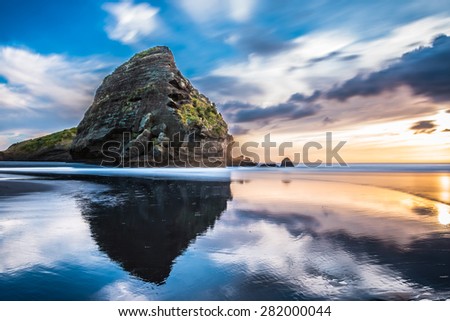 Taitomo Island, Piha Beach, Auckland, New Zealand