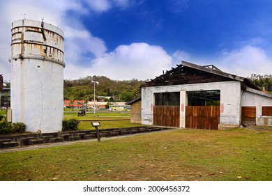 Taitung County ,Taiwan -Feb 25th,2021 :garage At The Old Taitung Railway Station