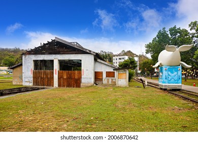 Taitung County ,Taiwan -Feb 25th,2021 :garage At The Old Taitung Railway Station