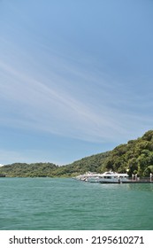 Taiwan - August 26, 2022: Sun Moon Lake Is A Beautiful Alpine Lake Located In The Middle Of Taiwan. Bike Riding Around The Beautiful Lake And Sampling Delicious Food Made By The Indigenous People.