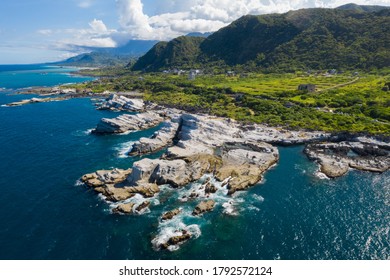 Taiwan Hualien Fengbin Township Shitiping
Beautiful view of Shitiping, Hualien at sunset in Taiwan. Seascape with coral reef, clear blue water, waves in summer. Transparent water. - Shutterstock ID 1792572124