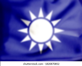 Taiwan Kuomintang Flag (intentionally Blurred Shot)