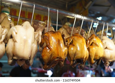 Taiwan Roasted Chicken Rice Stall. 