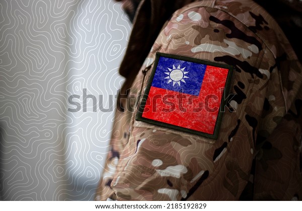 Taiwan Soldier,\
Soldier with flag Taiwan, Taiwan flag on a military uniform, Taiwan\
army, Camouflage\
clothing