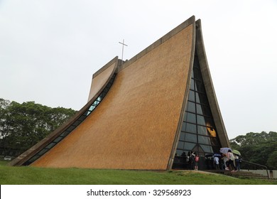 Taiwan Taichung - October 11: Tokai University Luce Memorial Chapel Of The Post-modern Design In Taichung, Taiwan On October 11, 2015. The Church Was Designed By Architect IM Pei.